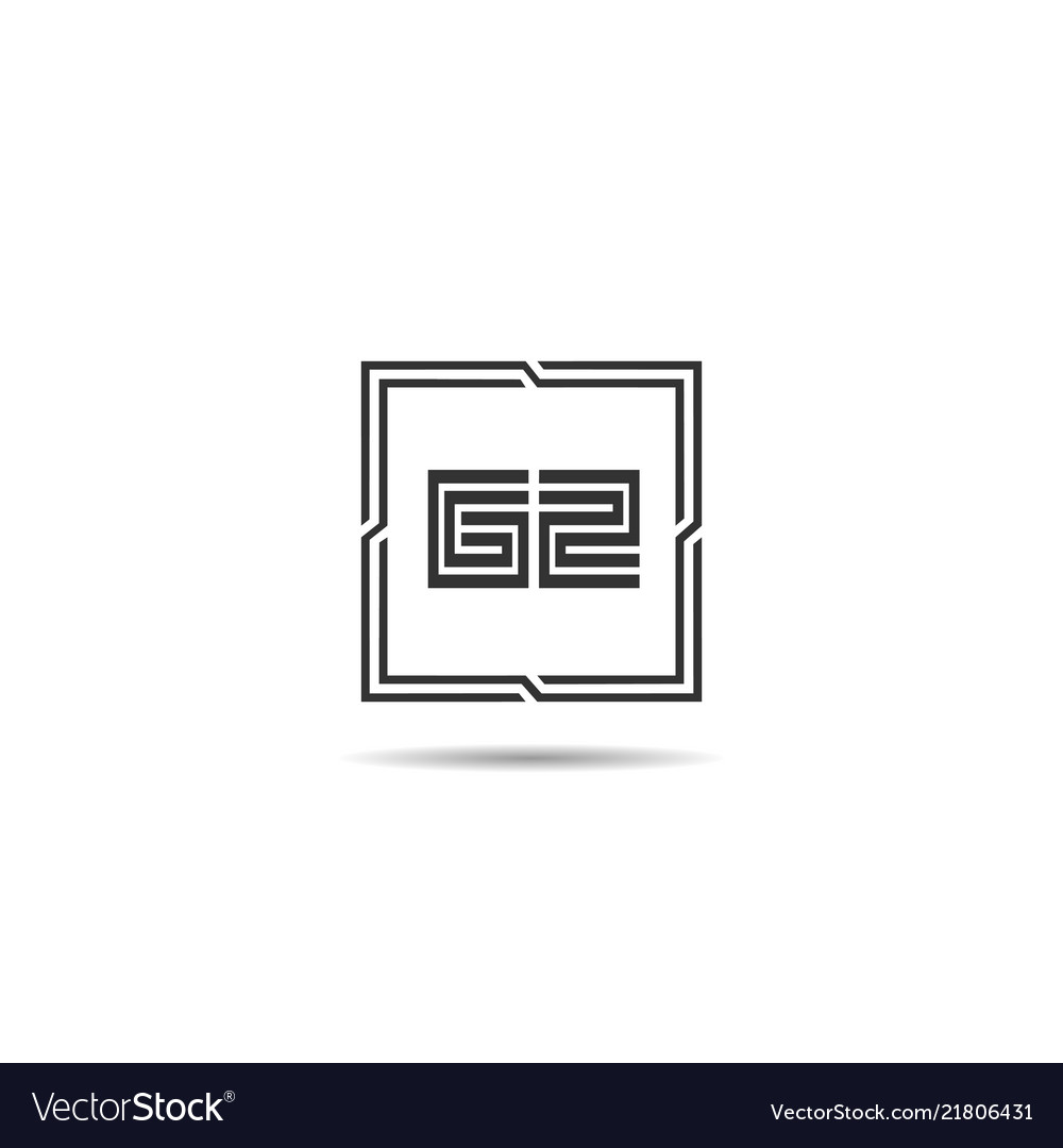 Initial letter gz logo template design