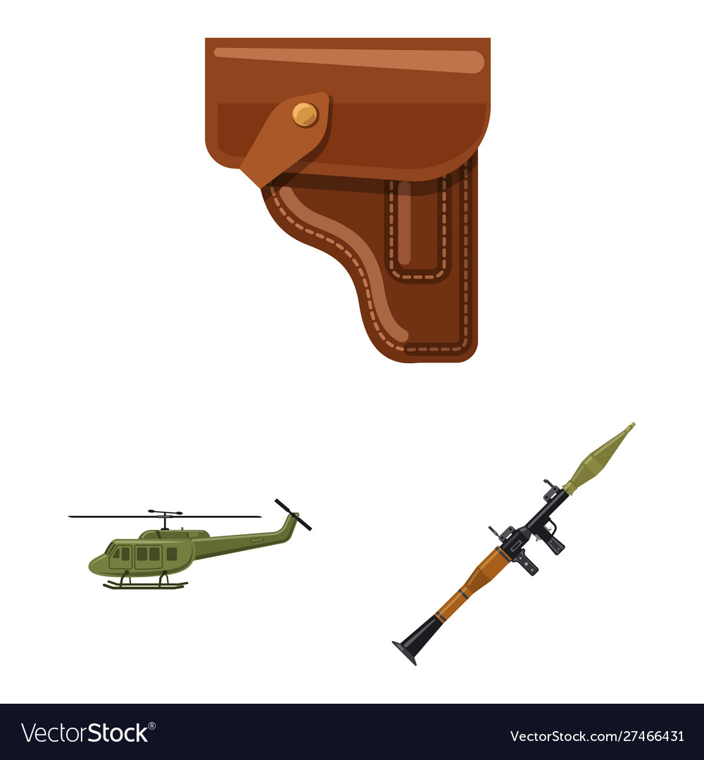 Isolated object weapon and gun icon set vector image Isolated object weapon and gun icon set