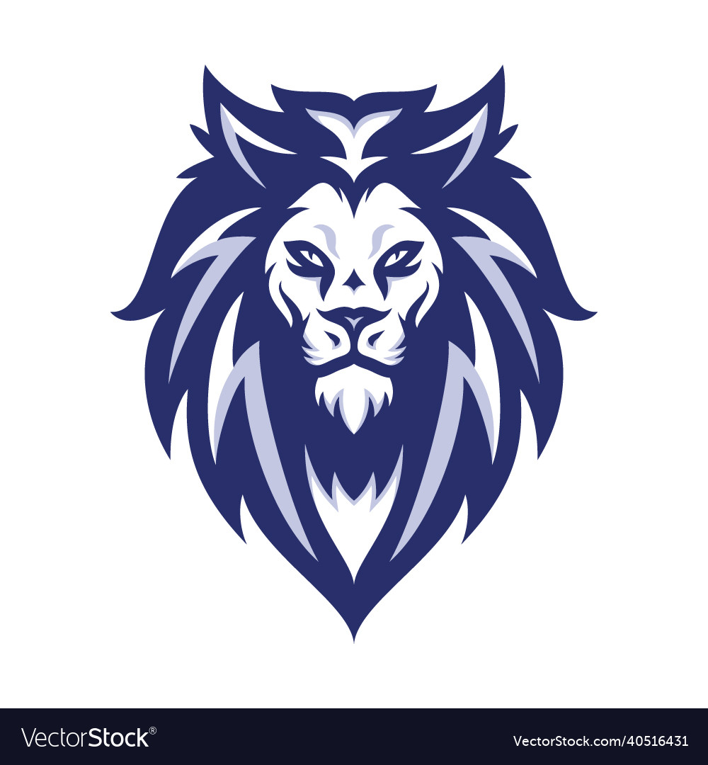 Lion head logo design template