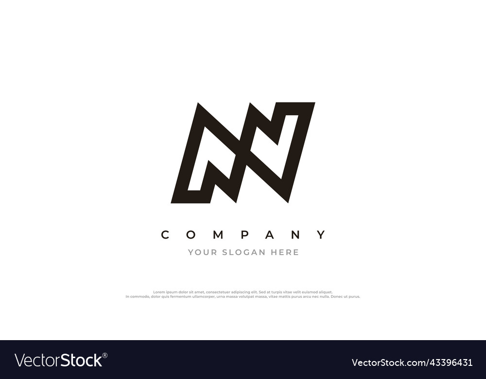 Minimal initial ns monogram logo template