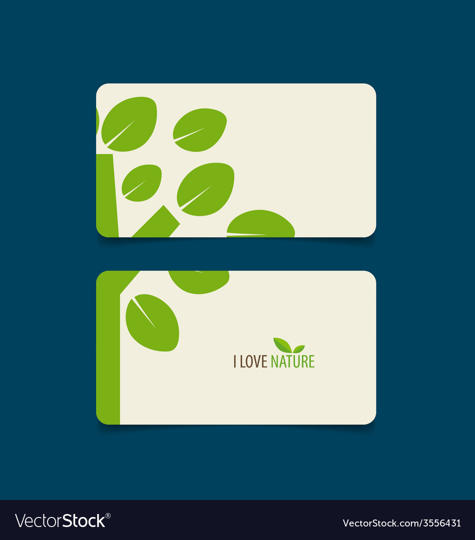 Nature banner eco organic labels and cards