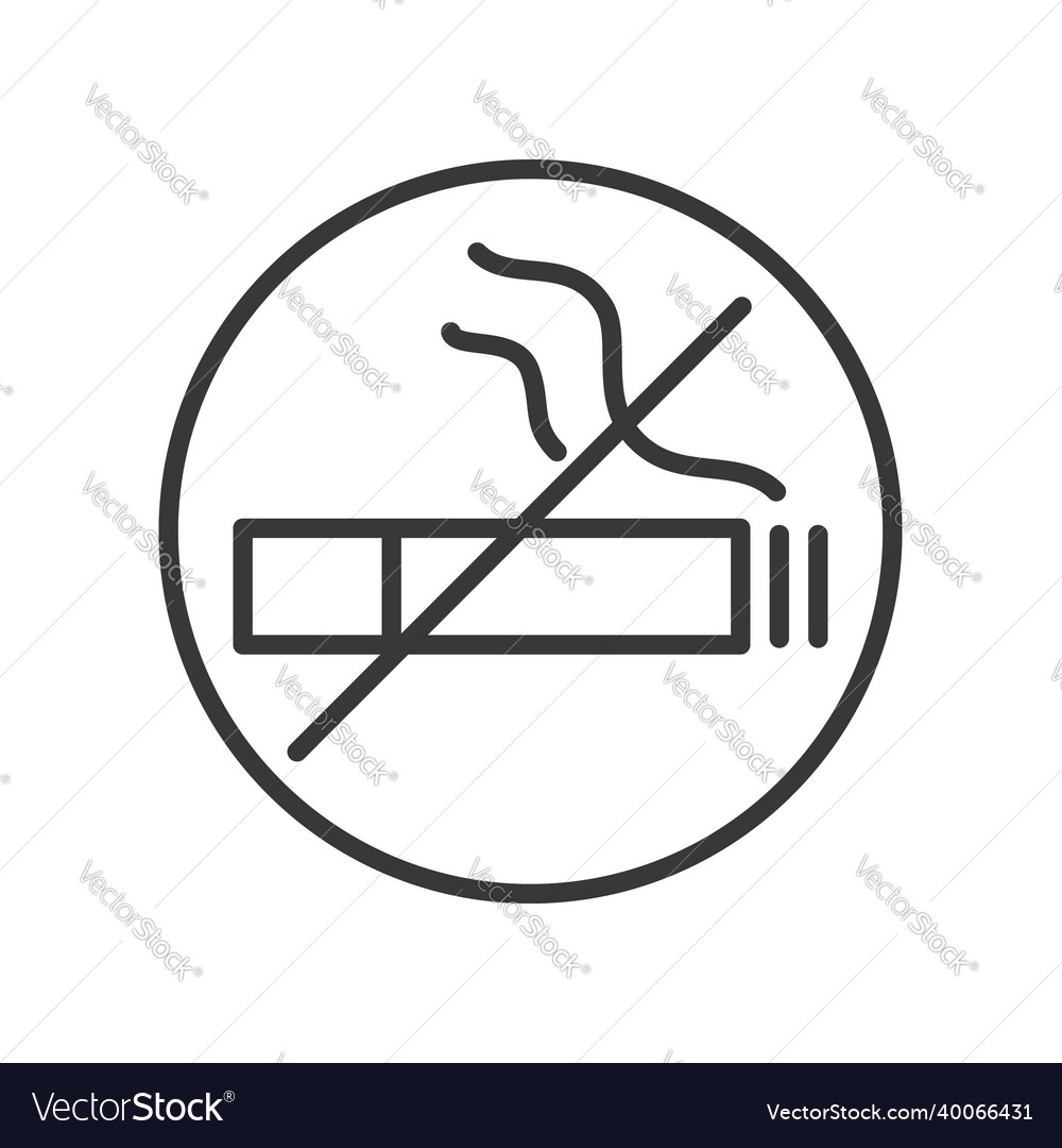 No smoking - line design single isolated Vector Image