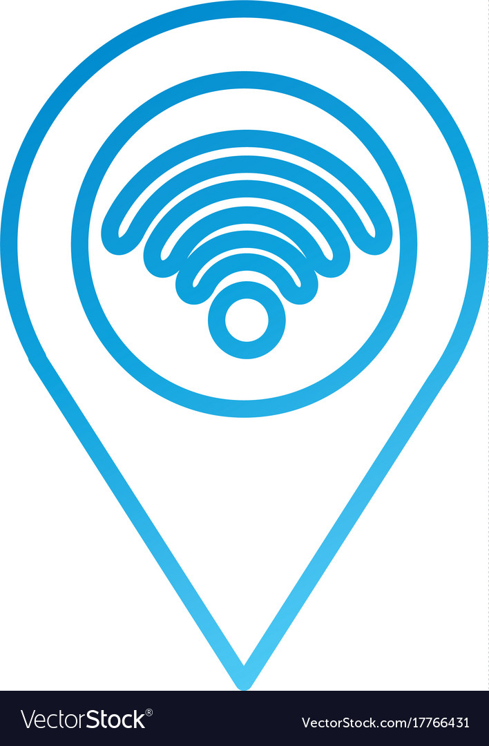 Pointer map with wifi internet signal connection