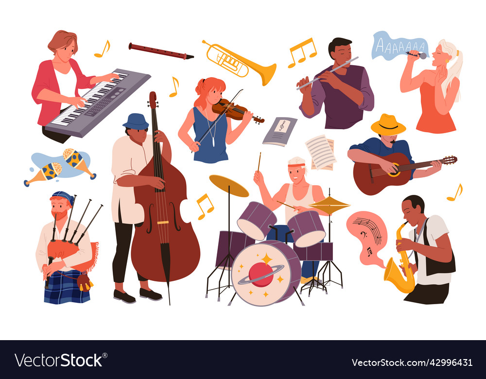 Professional orchestra musical leisure hobby time Vector Image