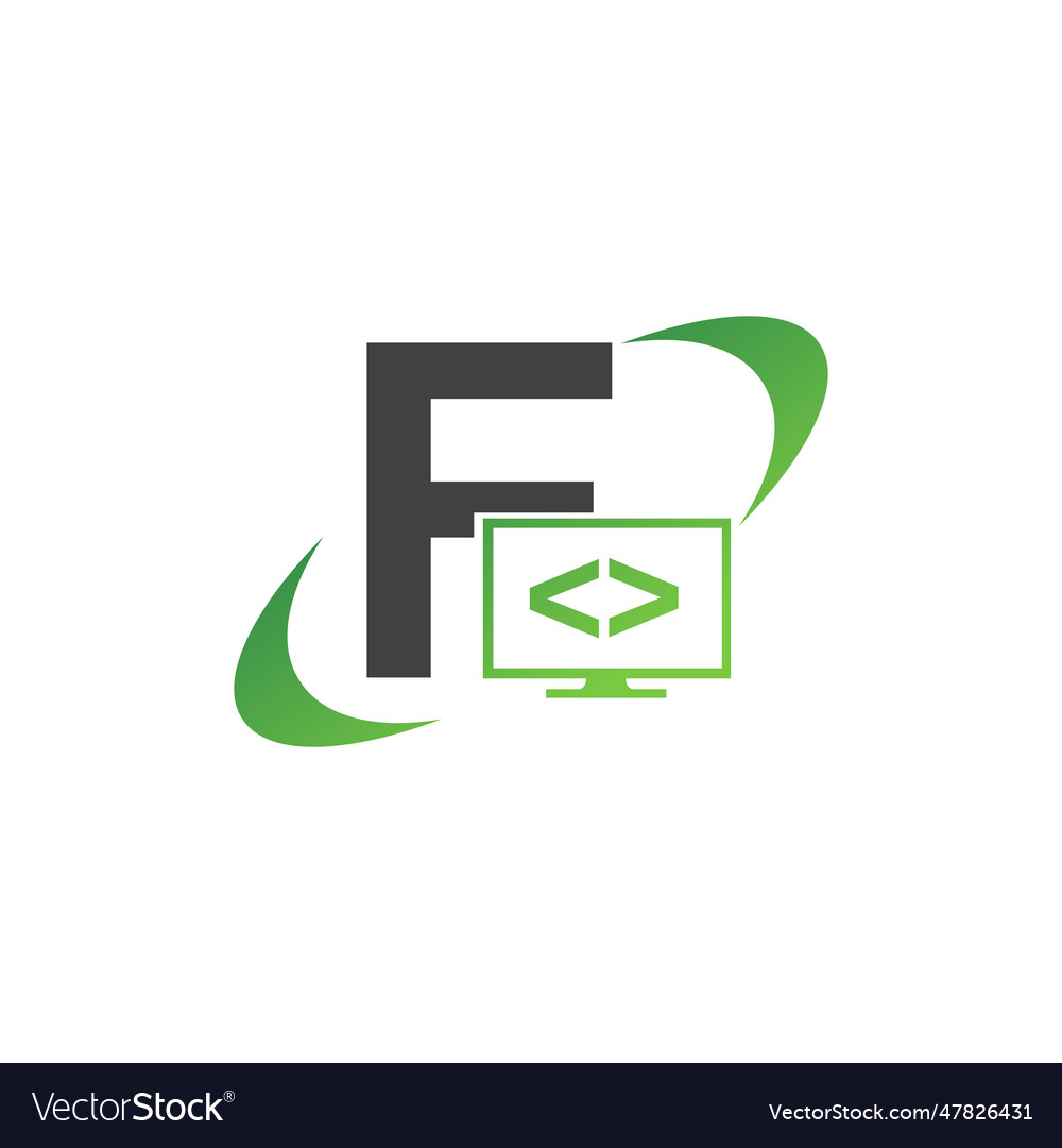 Programming code and technology logo template