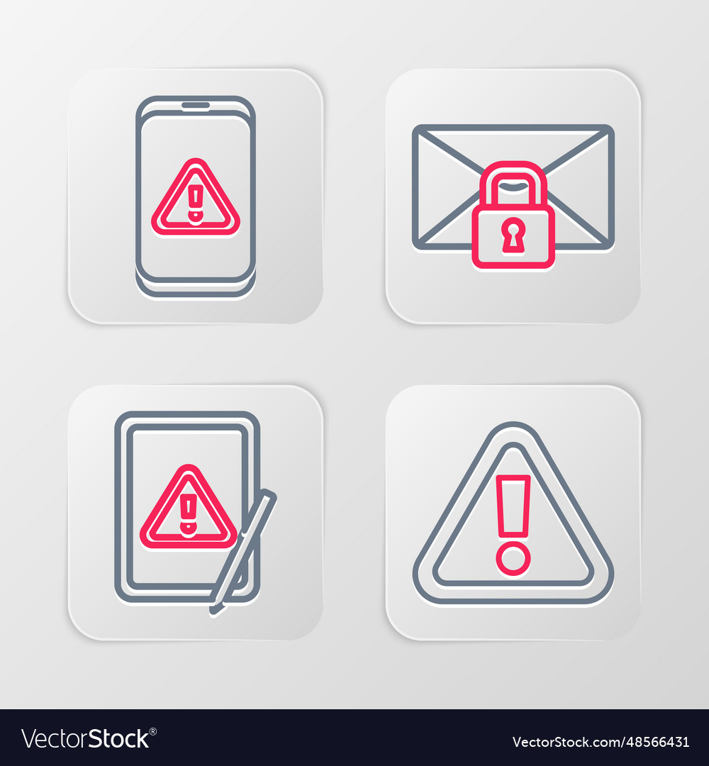 Set line exclamation mark in triangle tablet