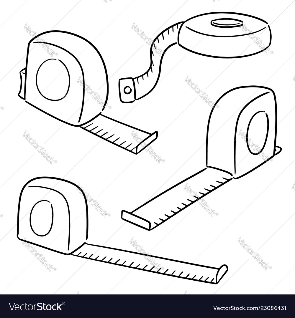 Set of measuring tape Royalty Free Vector Image