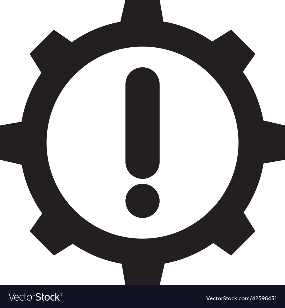 Technical problem icon on white background system
