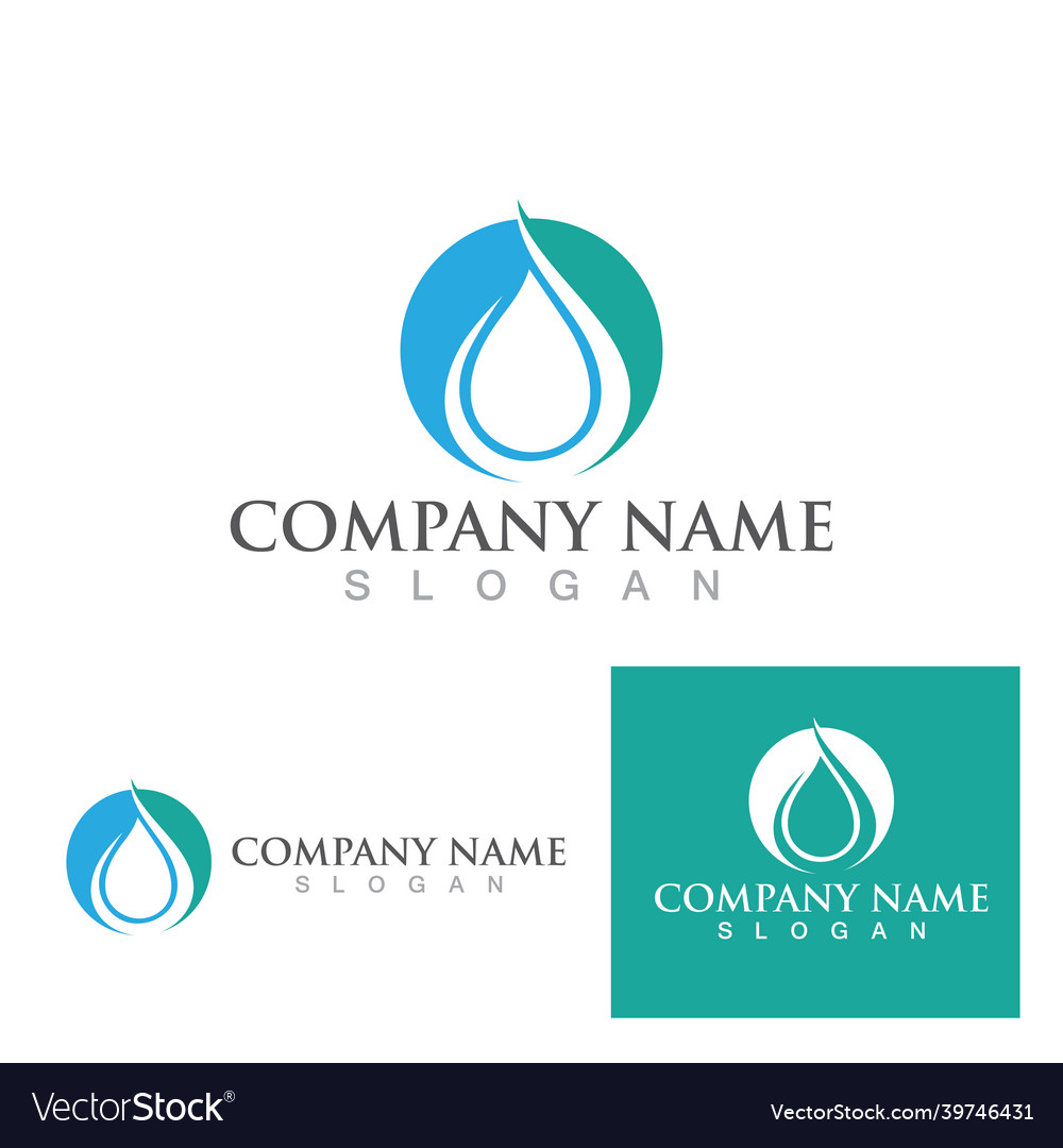 Water Drop Logo Template Royalty Free Vector Image