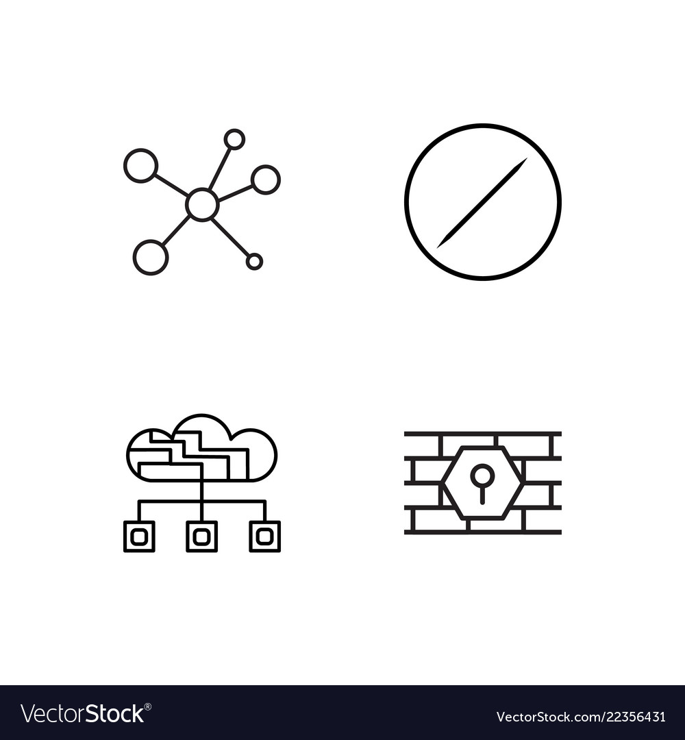 Web simple outlined icons set