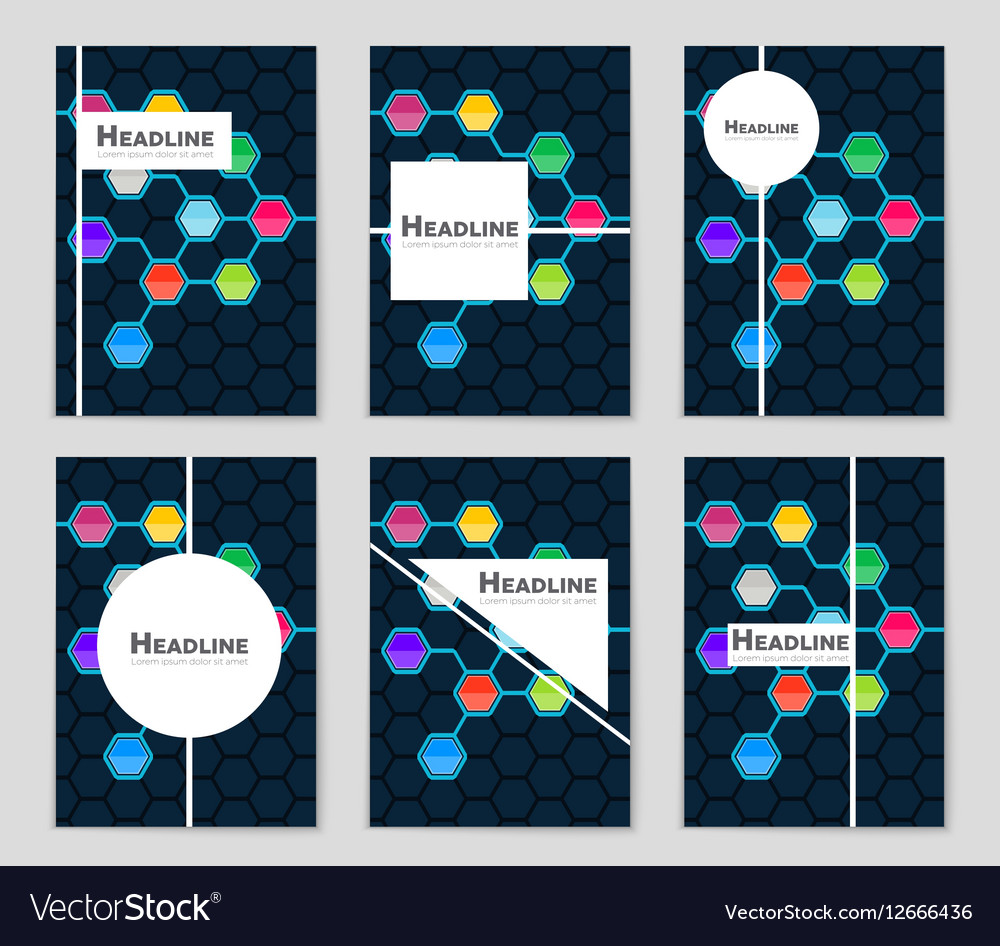 Abstract layout background set for art