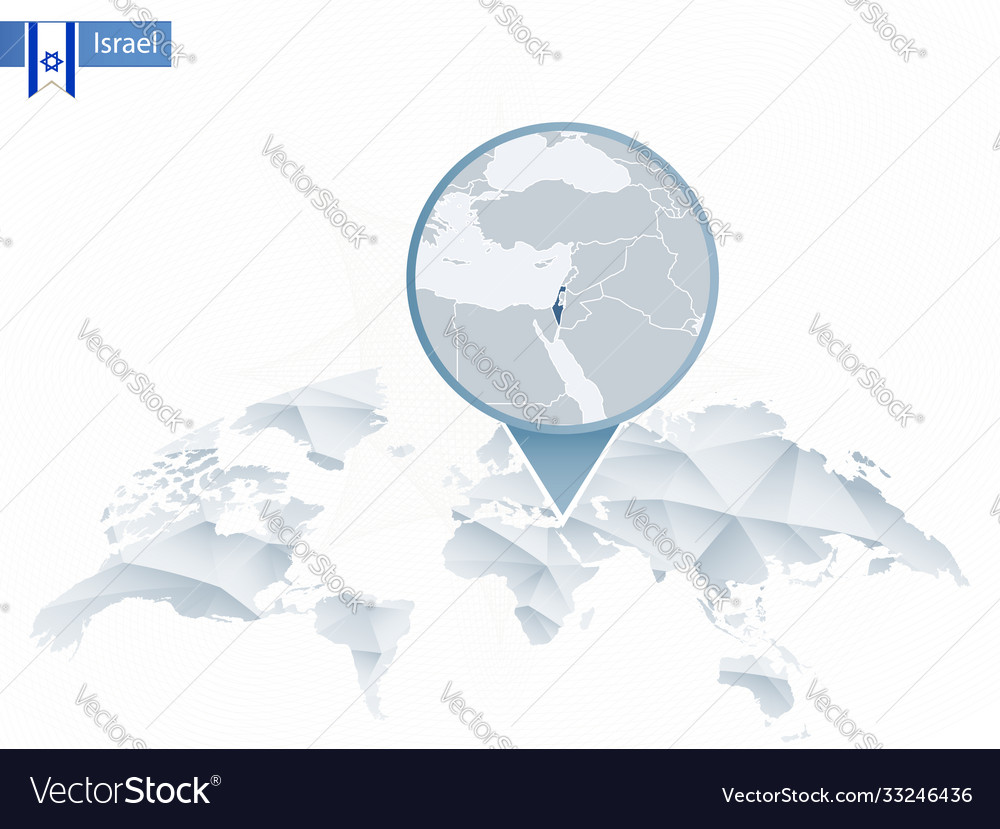 Abstract rounded world map with pinned detailed