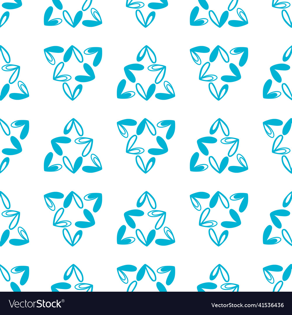 Abstract seamless pattern with blue triangles vector image Abstract seamless pattern with blue triangles
