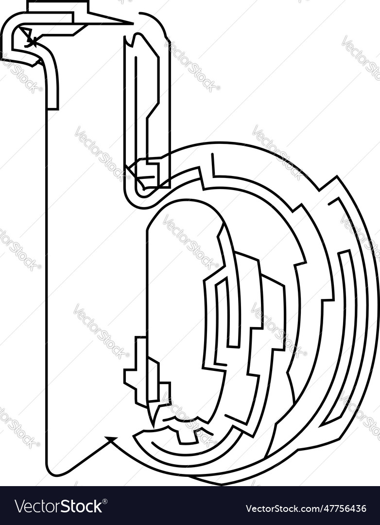 Architectural project font technical draw style vector image Architectural project font technical draw style
