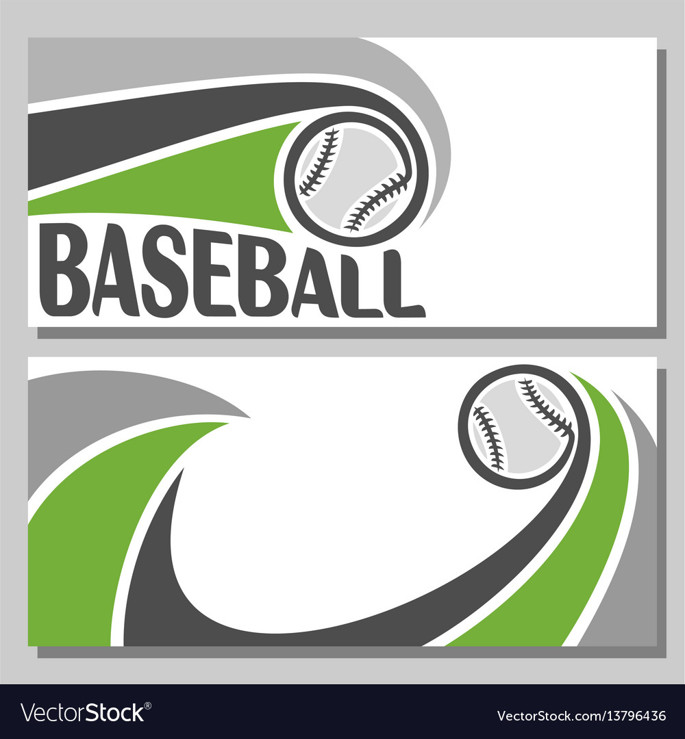 Baseball Banners Royalty Free Vector Image Vectorstock