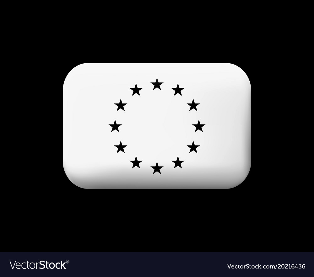 Black and white version european union flag