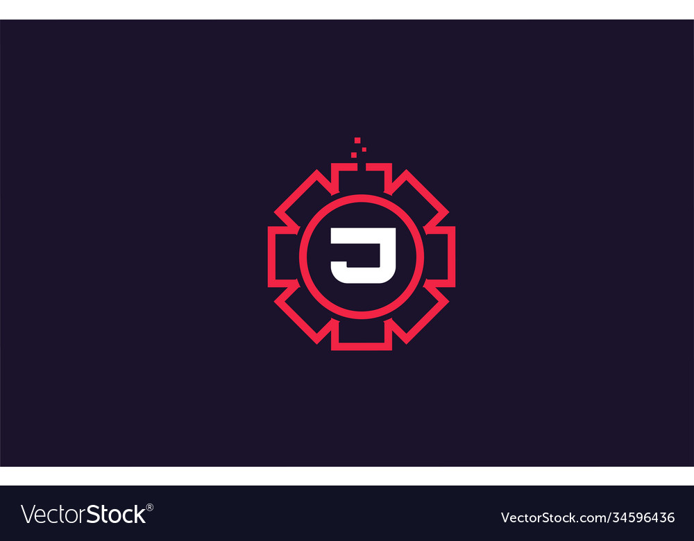 Geometrische Blume j Alphabet Buchstaben-Logo-Symbol vector image Geometrische Blume j Alphabet Buchstaben-Logo-Symbol