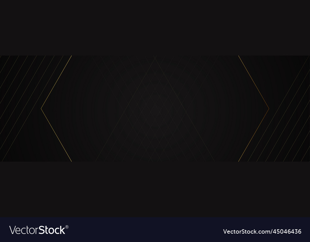Gradient black backgrounds with golden frames vector image Gradient black backgrounds with golden frames