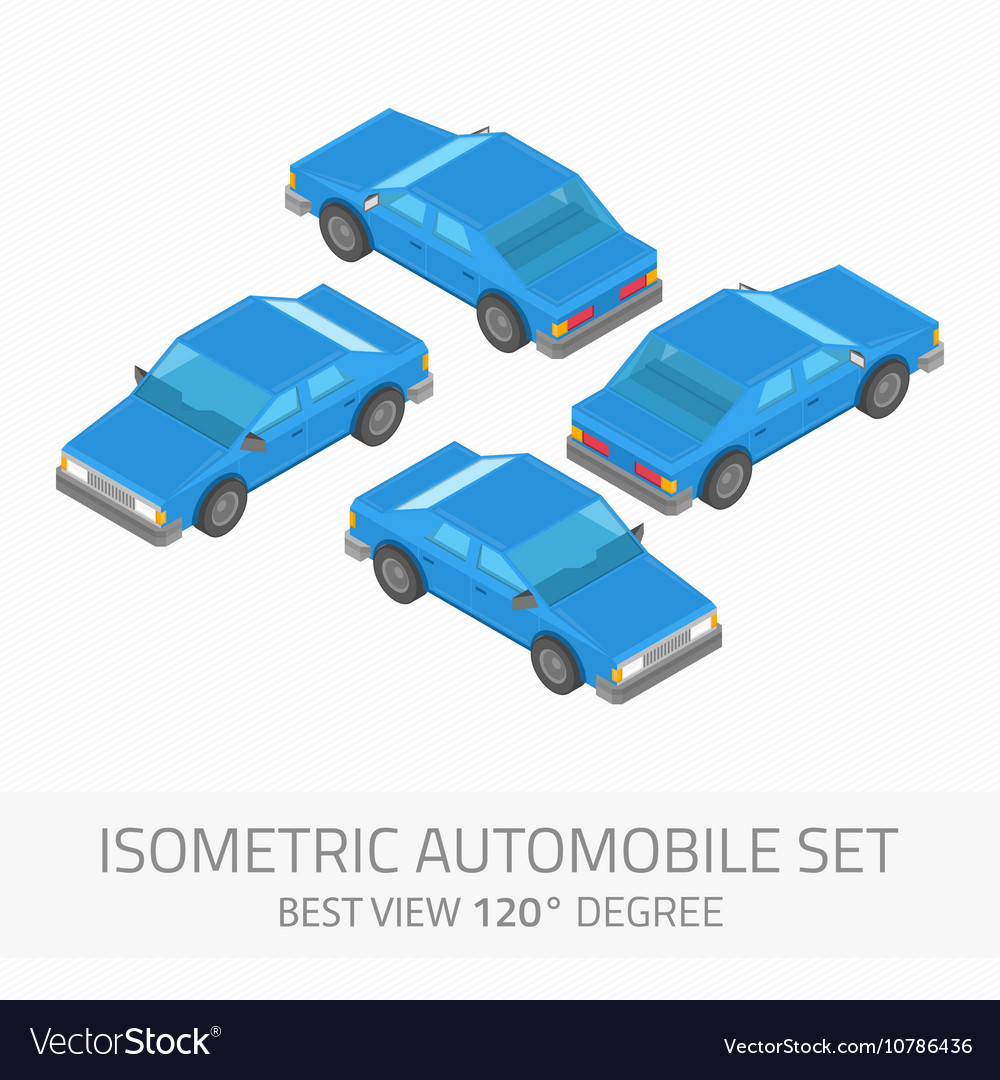 Isometrisches Automobilset