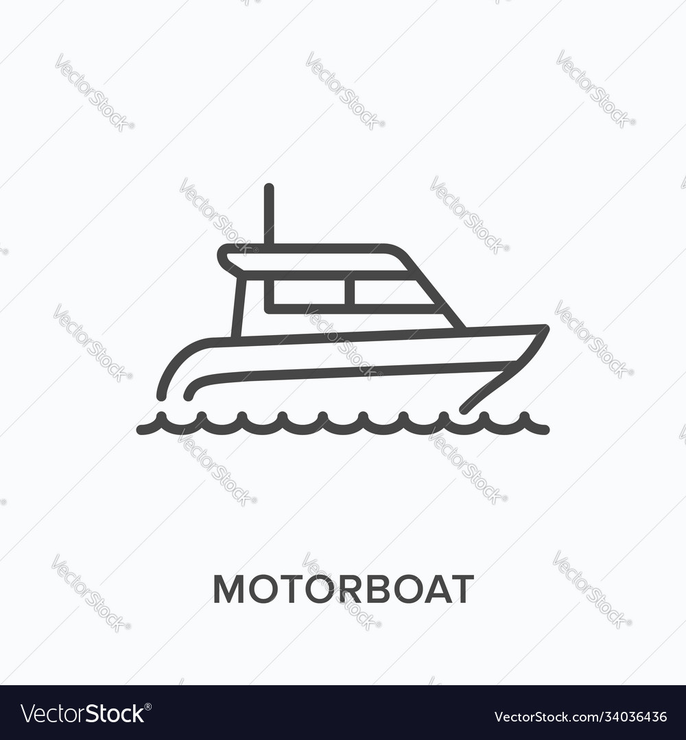 motorboat outline