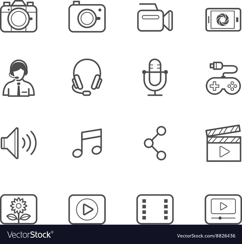 Multimedia Icon Set