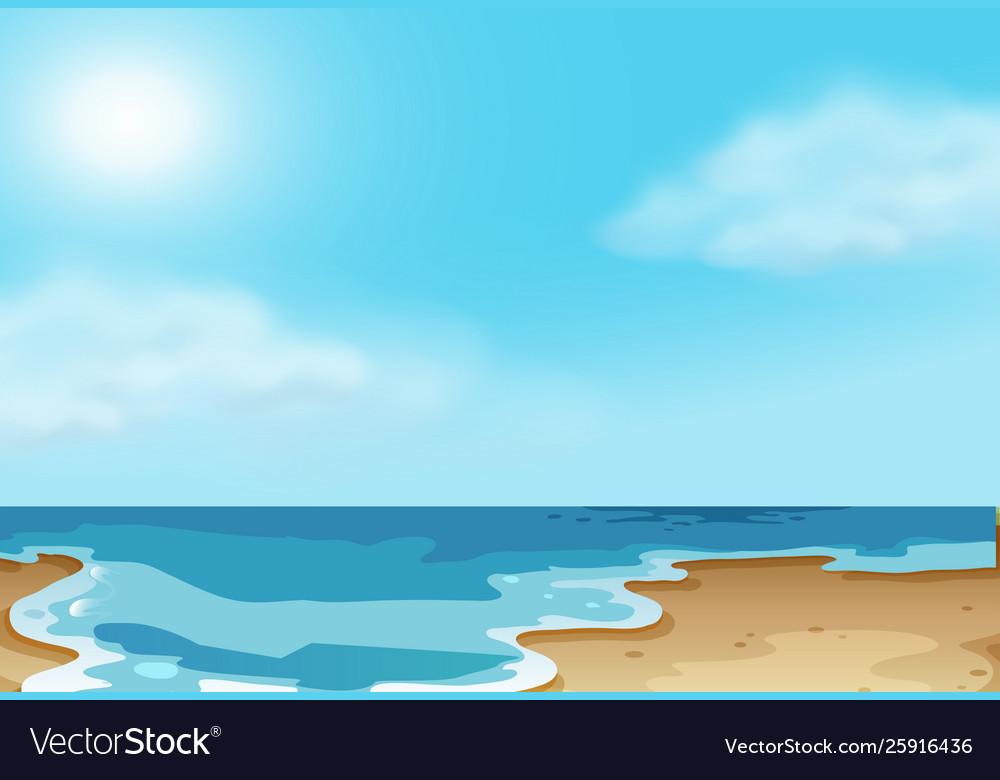 Nature coastal beach scene