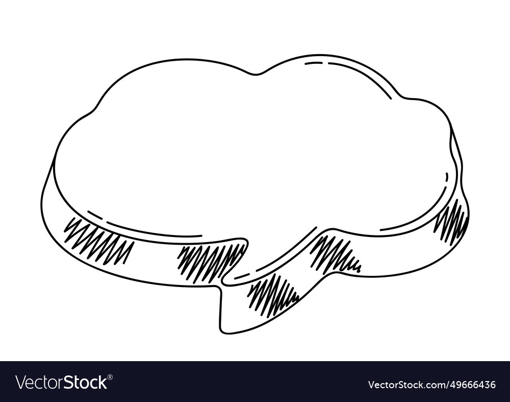 Sketch speech bubble image for design
