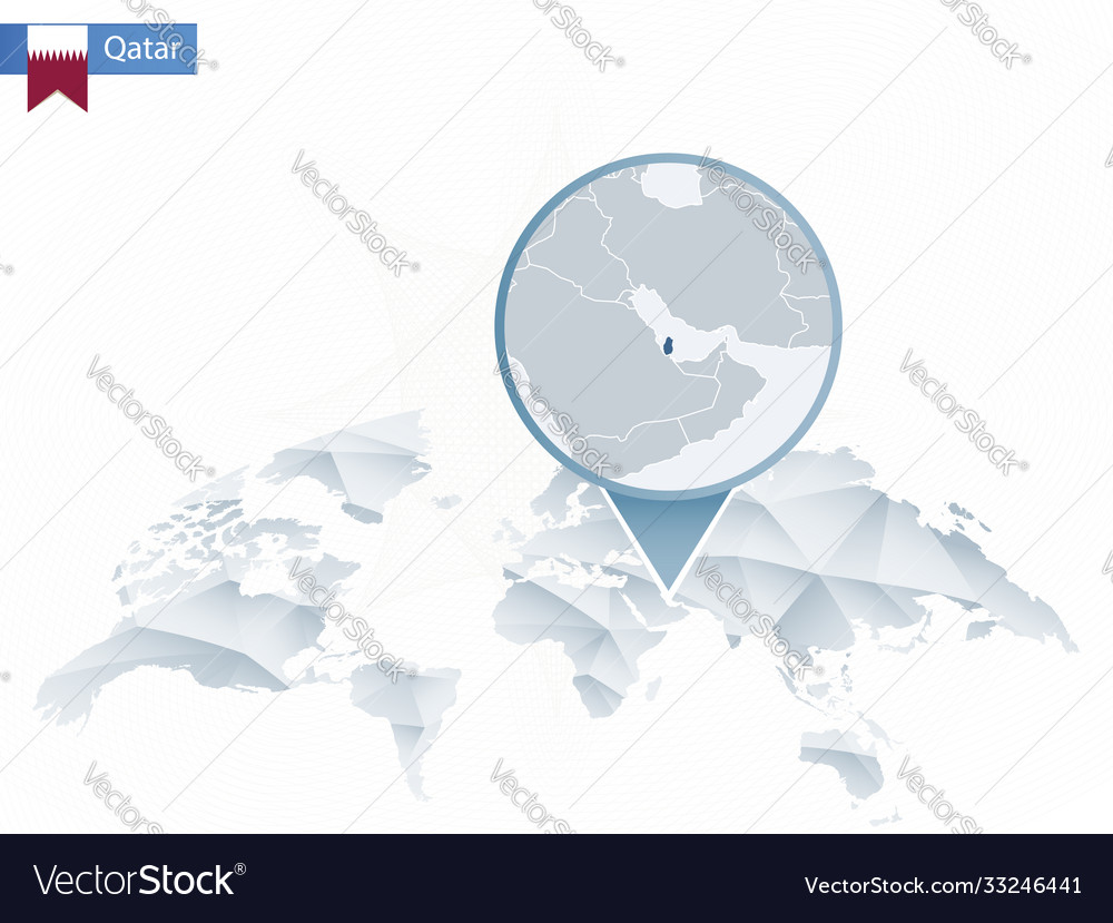 Abstract rounded world map with pinned detailed