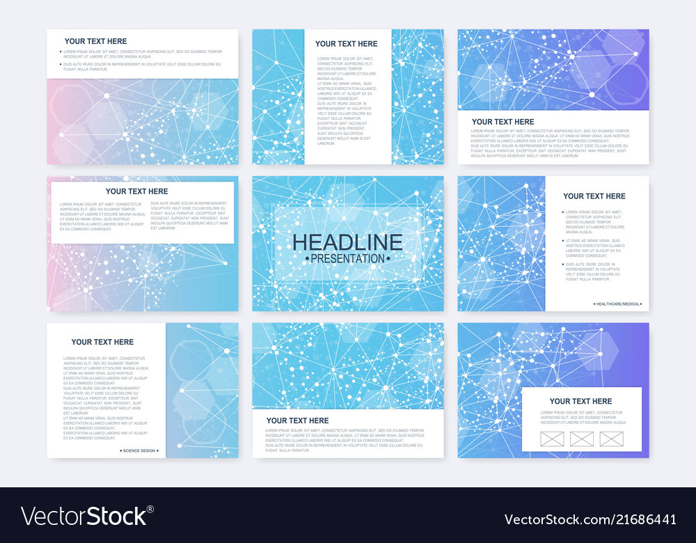 Big set of templates for presentation Royalty Free Vector