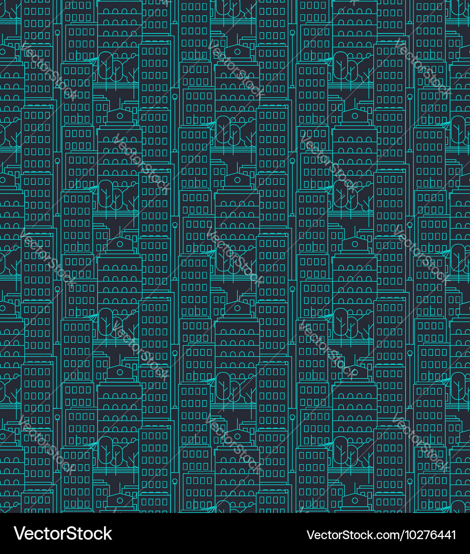 City seamless pattern Royalty Free Vector Image