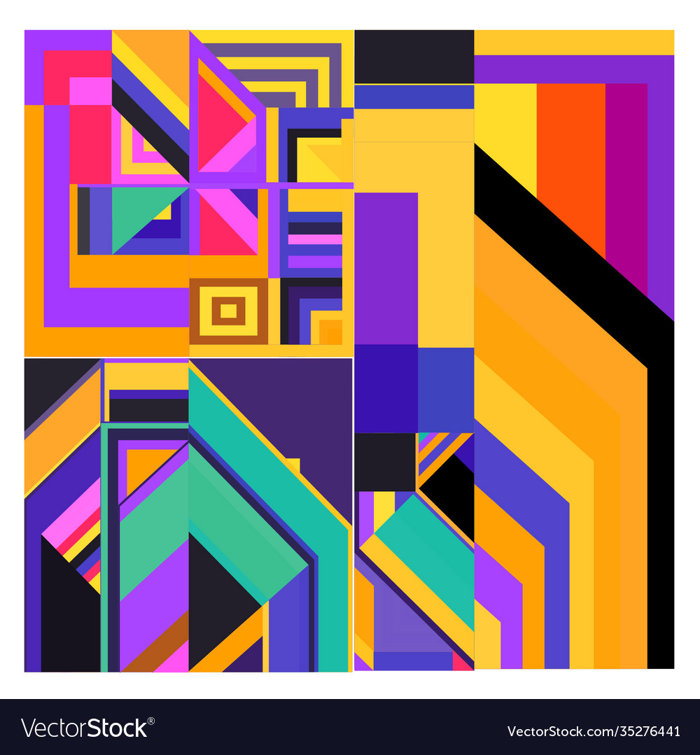 Colorful geometric and curve background pattern Vector Image Colorful geometric and curve background pattern