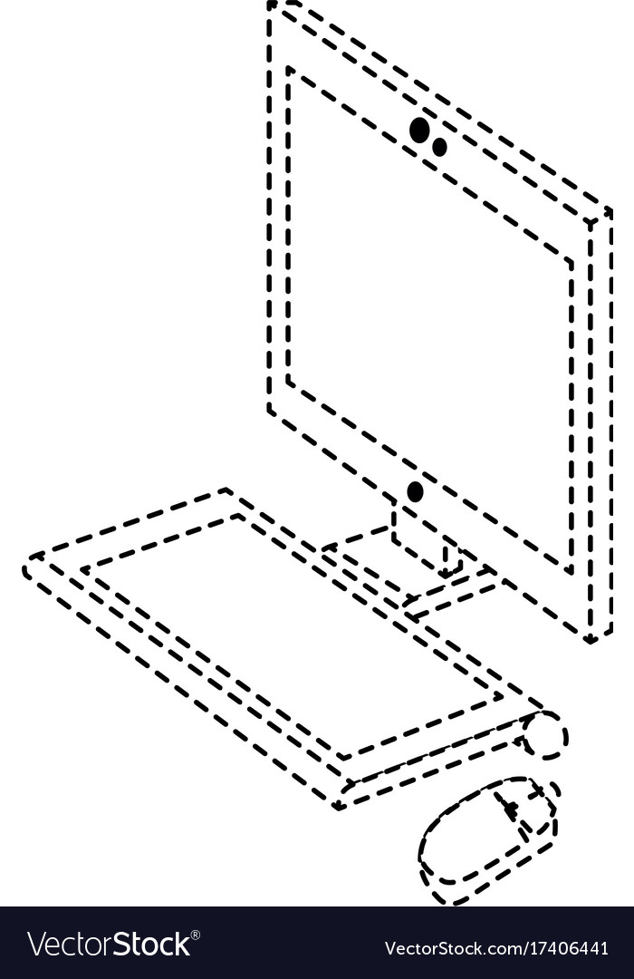 Computer desktop isolated icon
