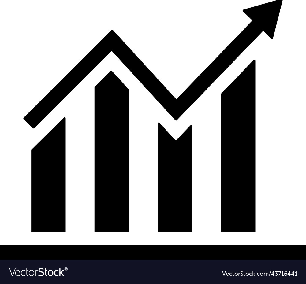 Diagram dowm graph icon black graphics