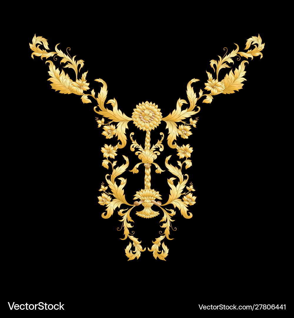 Elements in baroque rococo victorian Royalty Free Vector