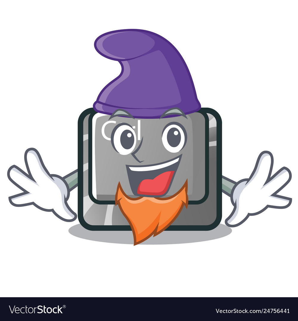 Elf ctrl button in cartoon shape Vector Image Elf ctrl button in cartoon shape