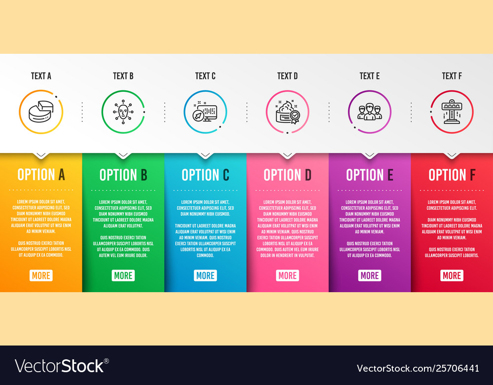 Face biometrics pie chart and web system icons vector image Face biometrics pie chart and web system icons