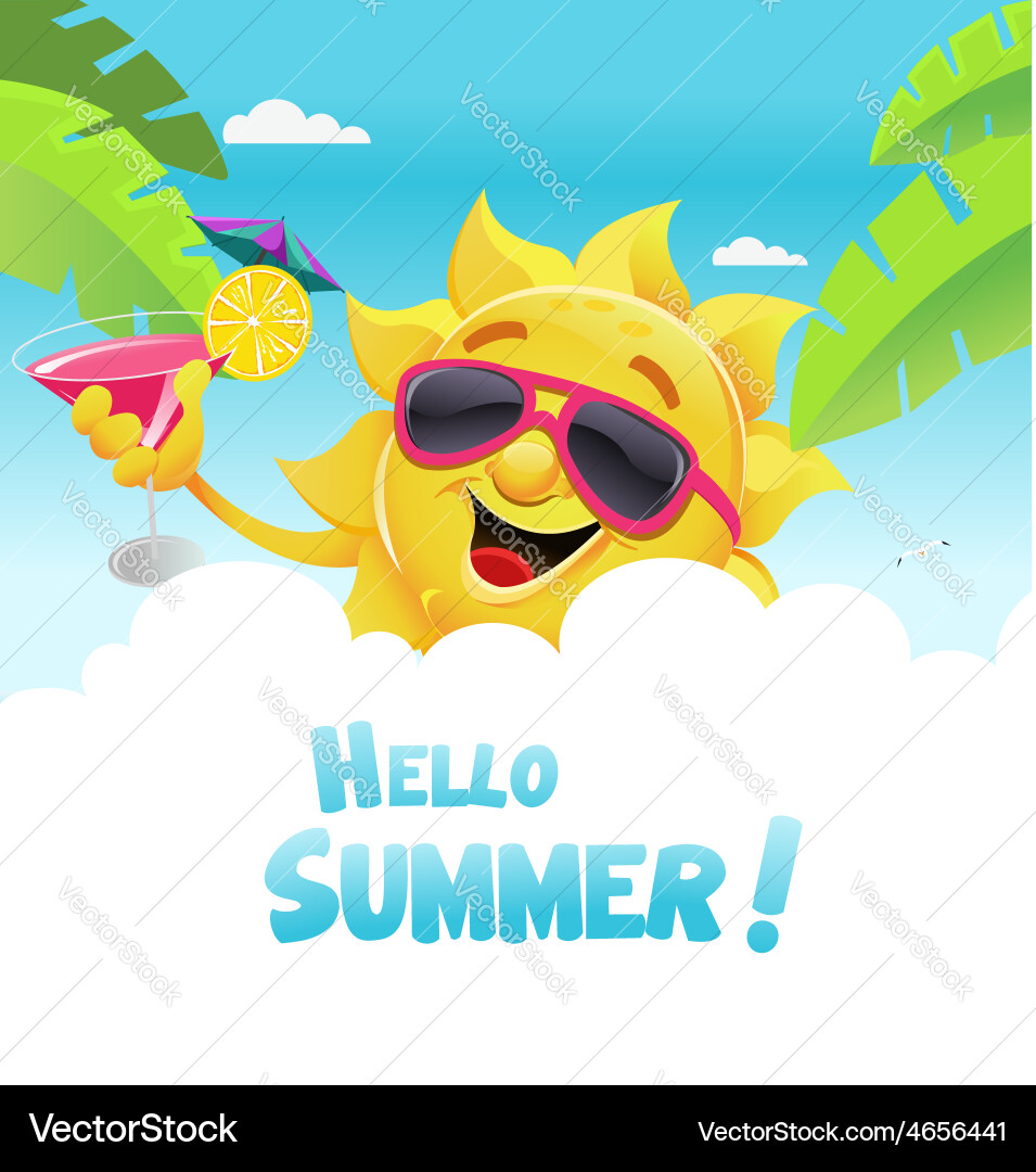 Hello summer Royalty Free Vector Image - VectorStock