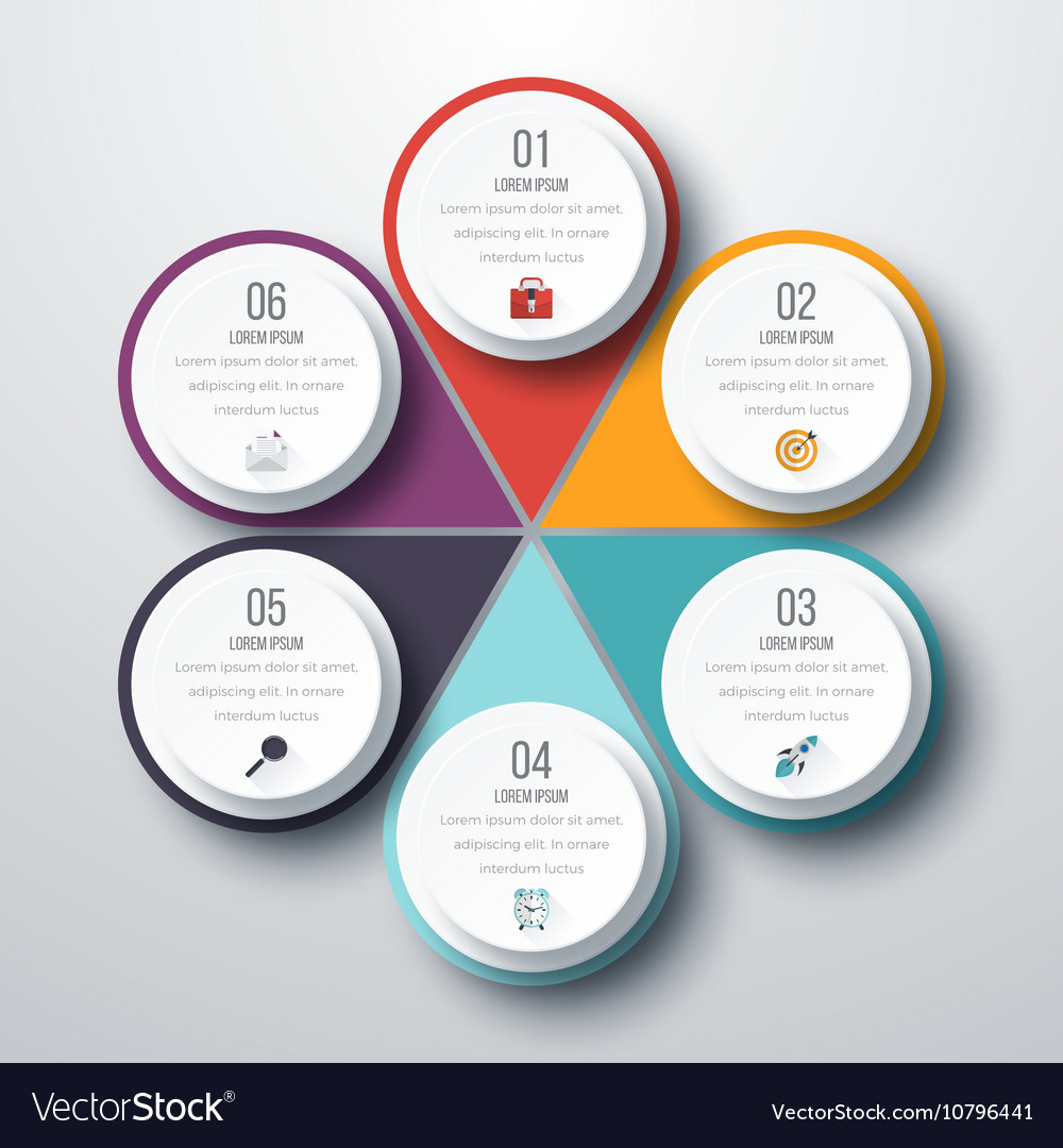 Infographic Design With Colored Royalty Free Vector Image