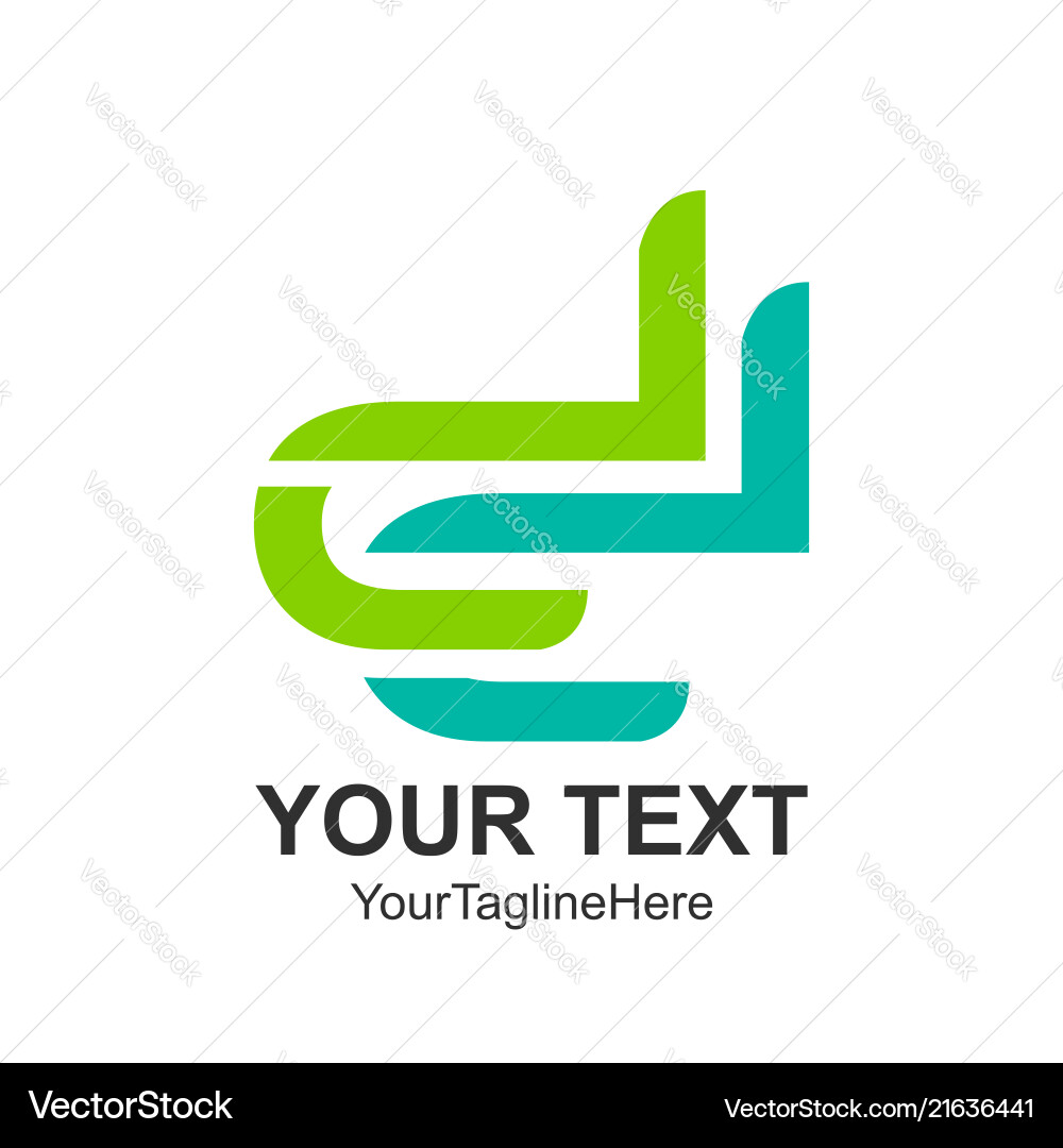 Initial letter dd logo design template element Vector Image