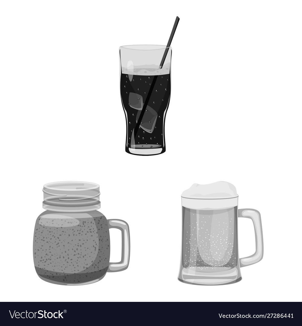 Isolated object drink and bar icon collection vector image Isolated object drink and bar icon collection