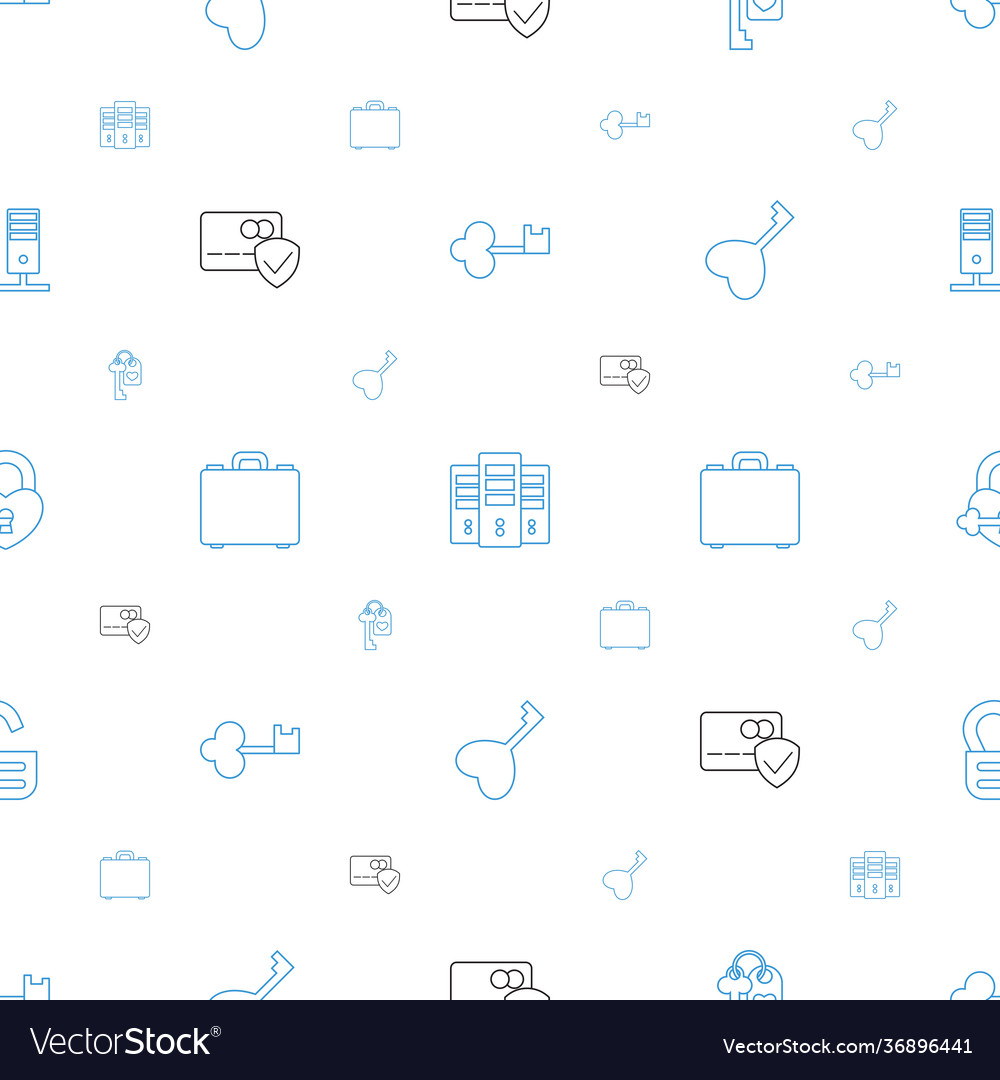 Lock icons pattern seamless white background