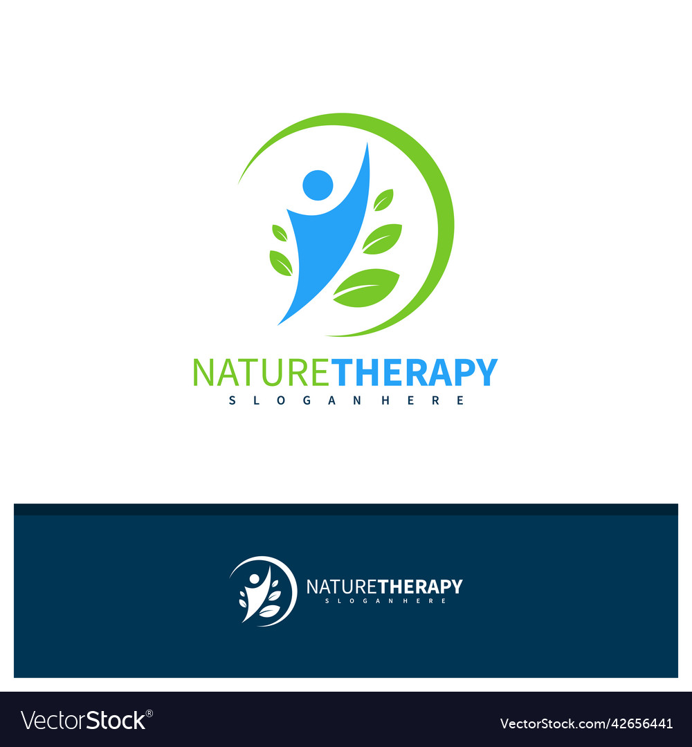 People leaf logo design creative healthy