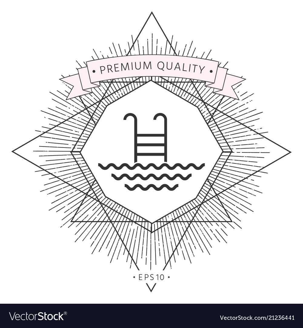 Pool line icon Royalty Free Vector Image - VectorStock