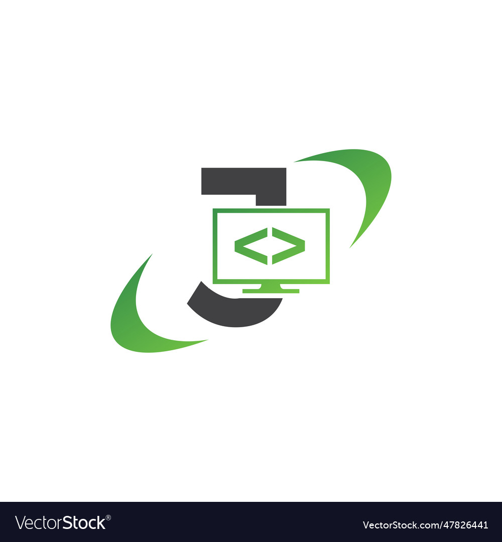 Programming code and technology logo template