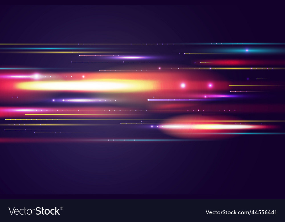 Realistic neon speed motion background design Vector Image