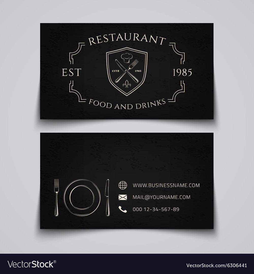 restaurant business card template