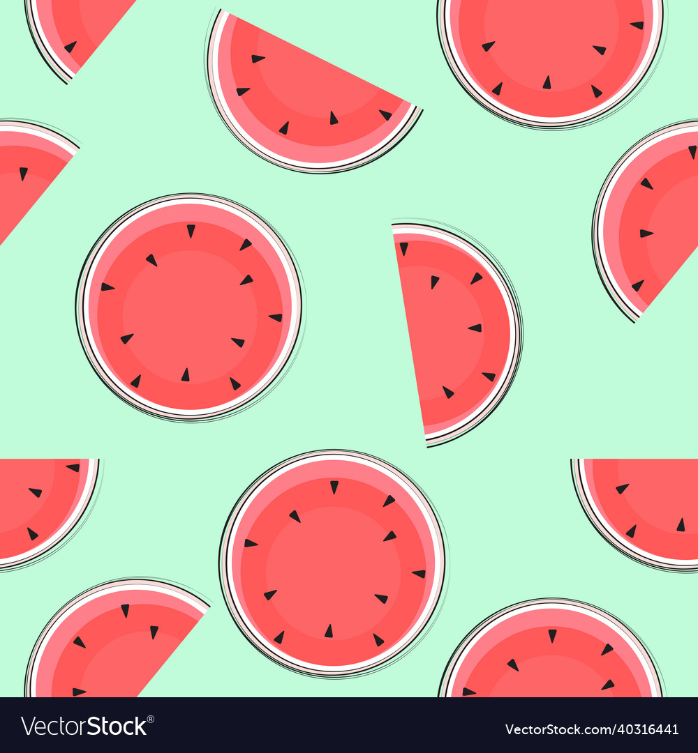 Seamless pattern background with watermelon vector image Seamless pattern background with watermelon