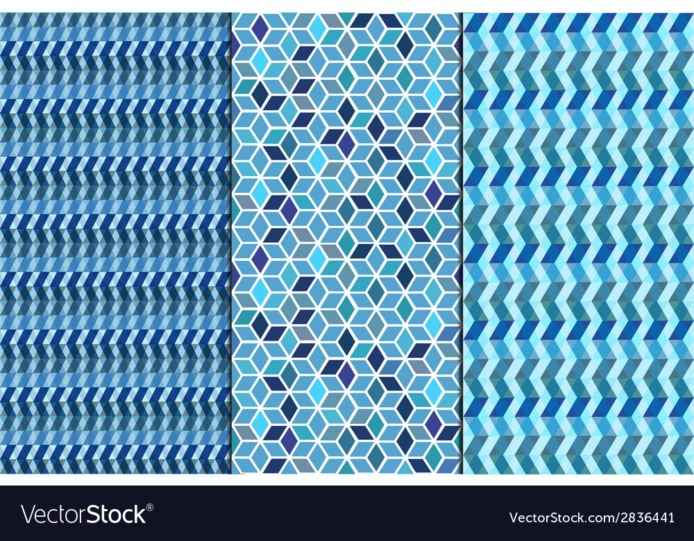 Set seamless geometric abstract patterns