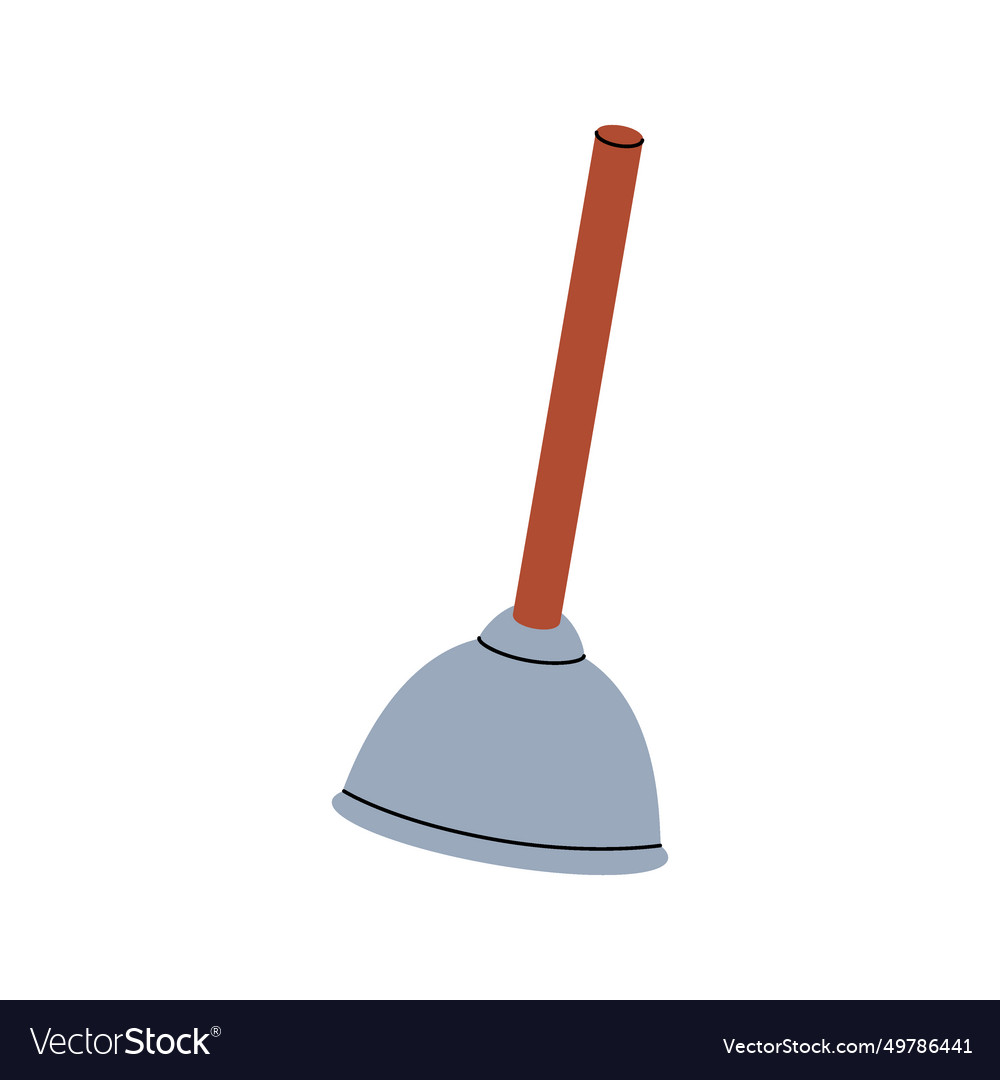 Toilet plunger cleaning service tool Royalty Free Vector