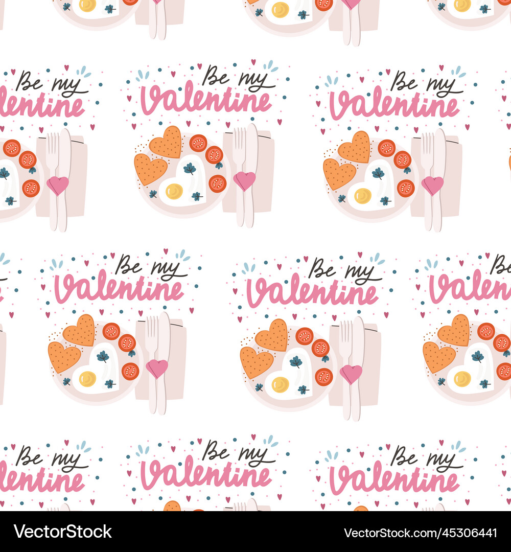 Valentines day seamless pattern Royalty Free Vector Image